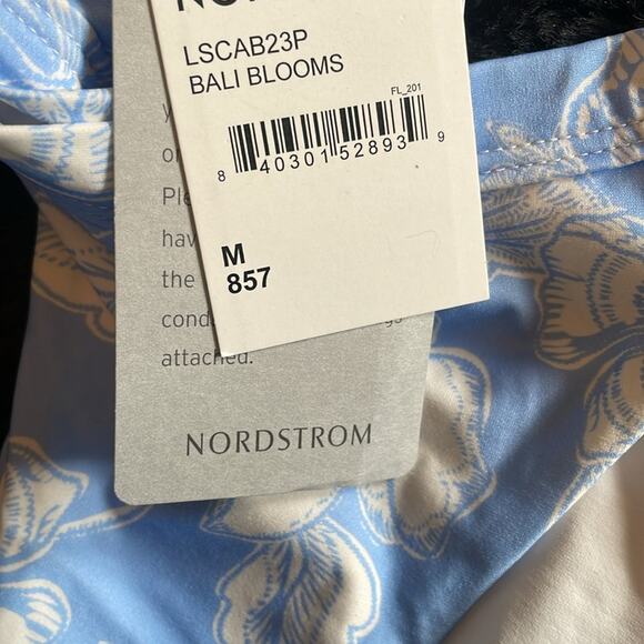 LSpace Blue Floral Bikini Bottom New Medium - Picture 5 of 7